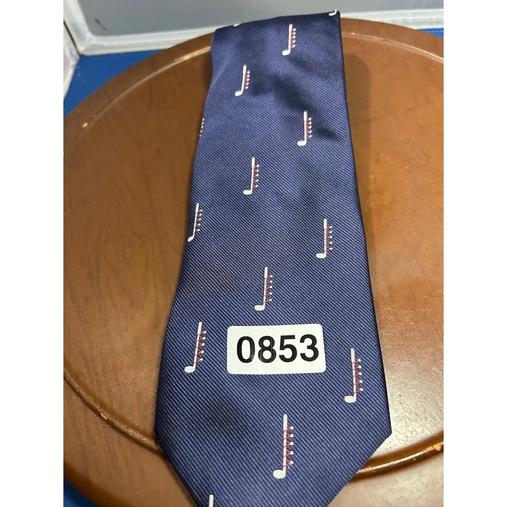 Corporate Classics Ltd New‎ York Blue Men's 100% Silk Tie Music Note Necktie USA
